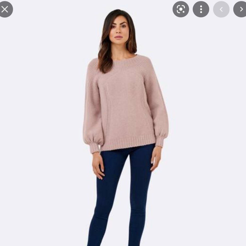 Pink bell sleeve sweater